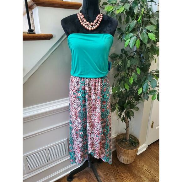 Just Be Women's Multicolor Floral Polyester Off the Shoulder Long Maxi Dress 2X - Picture 12 of 12